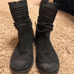 Free People black short boots, size 36